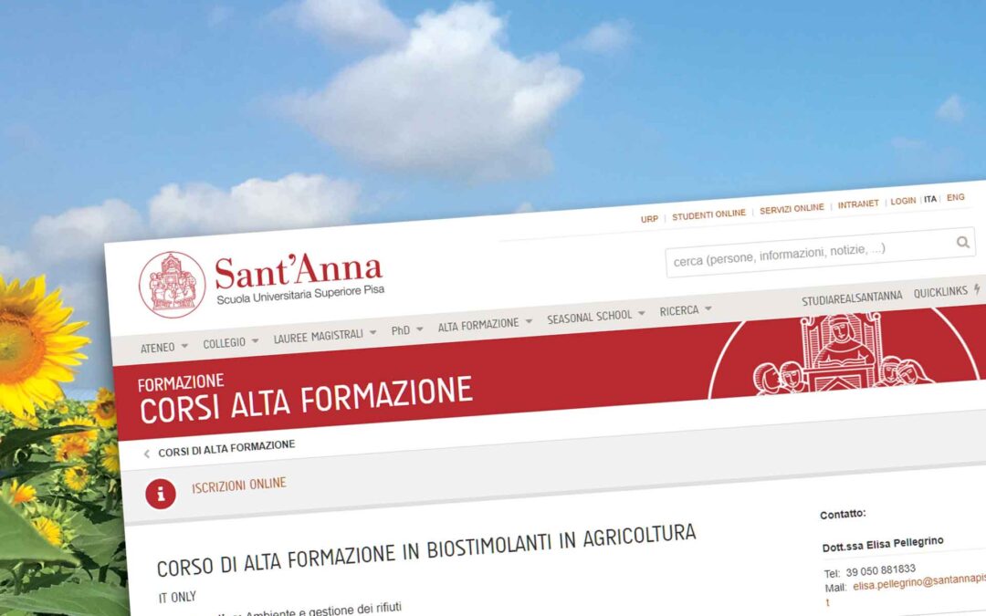 Sant’Anna di Pisa. Corso di alta formazione in biostimolanti in agricoltura